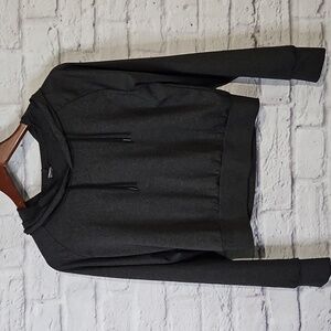 Cropped Athletic Charcoal Gray Women's Hoodie